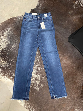 High-Waist Release Hem Straight - Sweetwater Boutique 