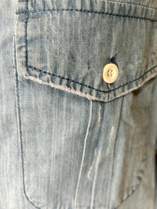 Blue Washed Denim Shirt - Sweetwater Boutique 