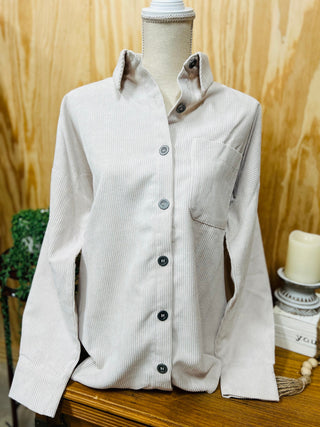 Corduroy Oversized Shacket - Sweetwater Boutique 