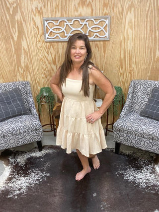 Taupe Country Dress - Sweetwater Boutique 