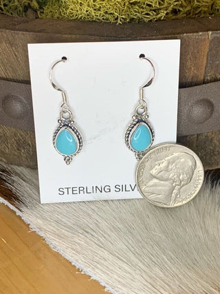 Silver Pearl Teardrop Hoops - Sweetwater Boutique 