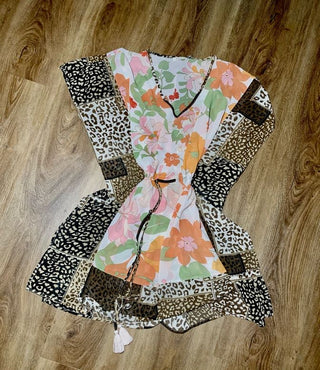 Orange Combo Tunic - Sweetwater Boutique 