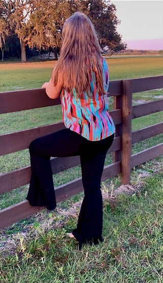 Super Flare Black Denim Pants - Sweetwater Boutique 