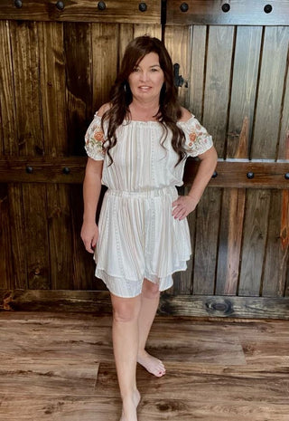 Ivory Multi Romper - Sweetwater Boutique
