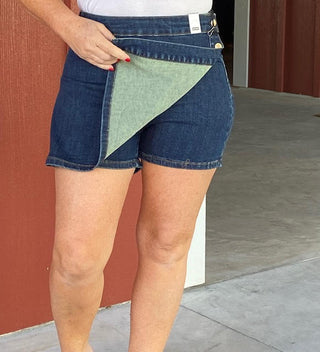 High Waist Clean Wash Denim Skort - Judy Blue - Sweetwater Boutique 