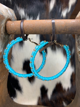 Beaded Hoops - Sweetwater Boutique 