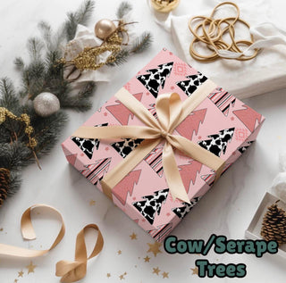 Cow/Serape Trees Wrapping Paper
