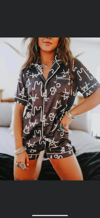 Western Brands Pajamas/Short Set