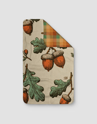Acorn Plaid Reversible kitchen towel