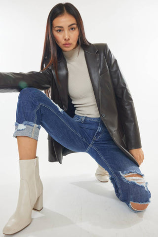 Kan Kan Mid Rise Slim Boyfriend