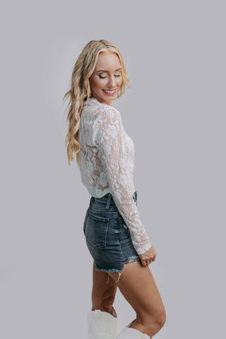 Roses Lace Mesh Top