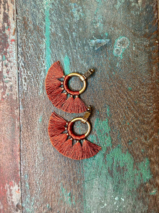 Gold and Rust Fan Tassel - Sweetwater Boutique 