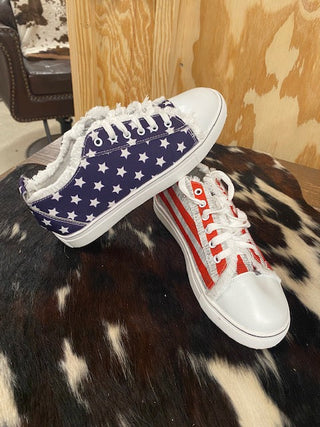 Red, White and Blue Shoes - Sweetwater Boutique 
