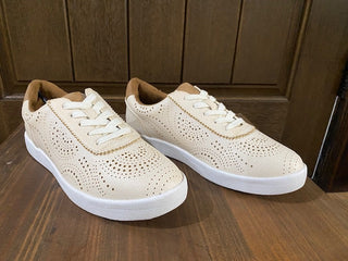 Cream and White Sneakers