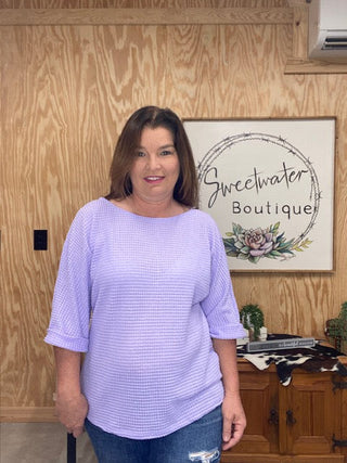 3/4 Sleeve Waffle Shirt (2 colors)