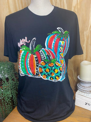 Trio of Pumpkins Tee - Sweetwater Boutique 